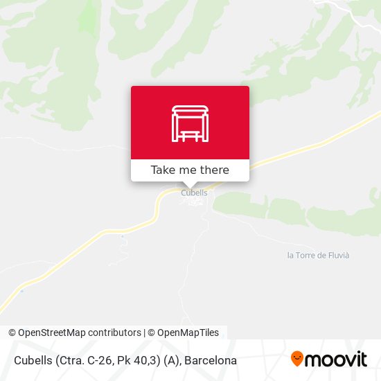 Cubells (Ctra. C-26, Pk 40,3) (A) map