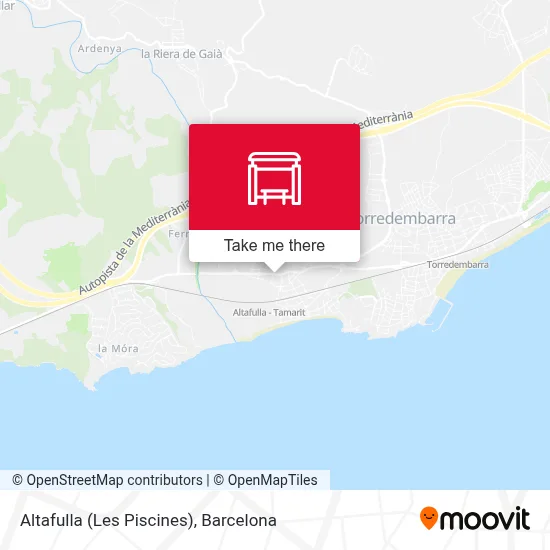 Altafulla (Les Piscines) map