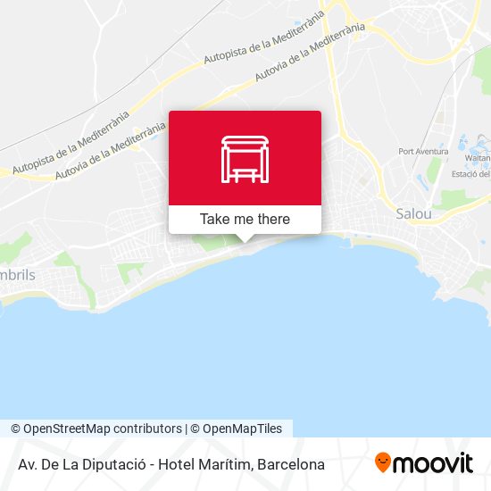 Av. De La Diputació - Hotel Marítim map