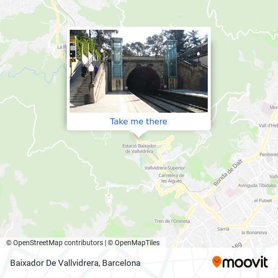 mapa Baixador De Vallvidrera