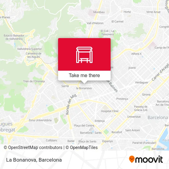 La Bonanova map