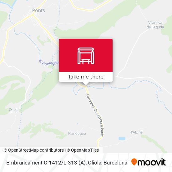 Embrancament C-1412 / L-313 (A), Oliola map