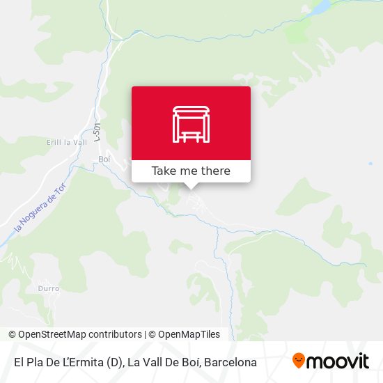 El Pla De L’Ermita (D), La Vall De Boí map