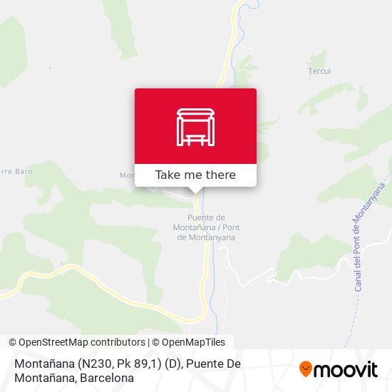 Montañana (N230, Pk 89,1) (D), Puente De Montañana map