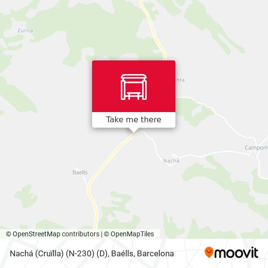 Nachá (Cruïlla) (N-230) (D), Baélls map
