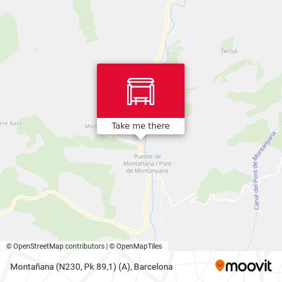 Montañana (N230, Pk 89,1) (A) map