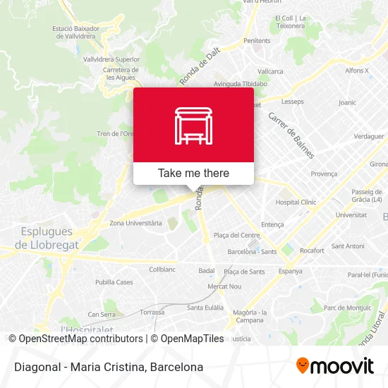 Diagonal - Maria Cristina map