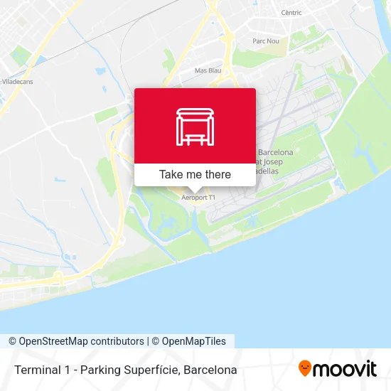 Terminal 1 - Parking Superfície map