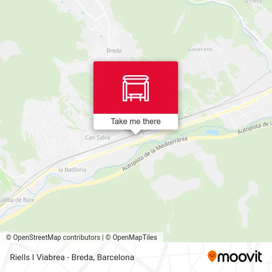 Riells I Viabrea - Breda map