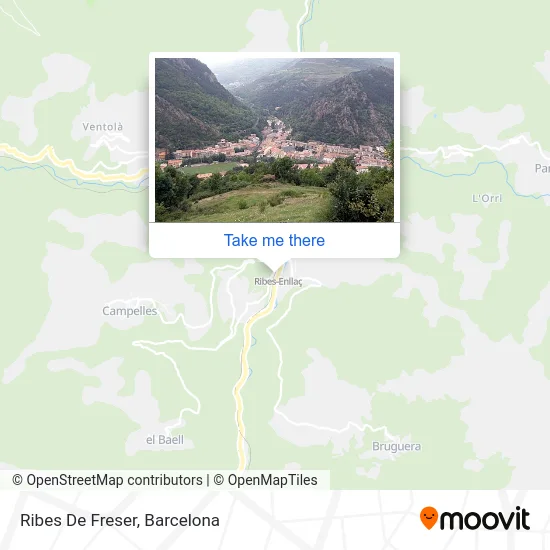 mapa Ribes De Freser