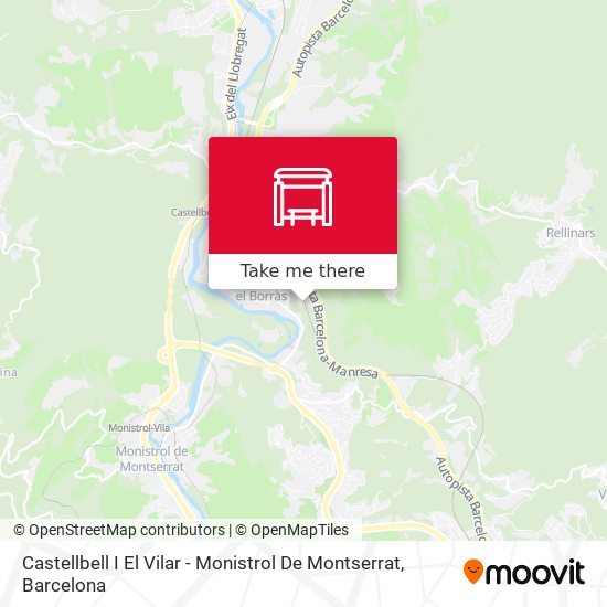 Castellbell I El Vilar - Monistrol De Montserrat map