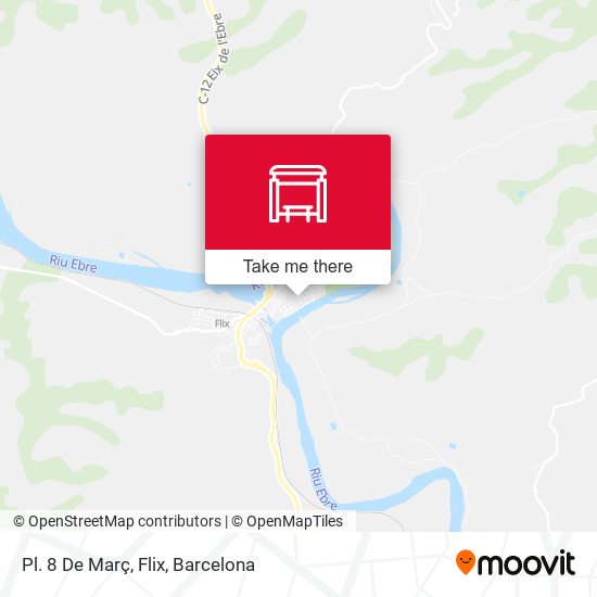 Pl. 8 De Març, Flix map