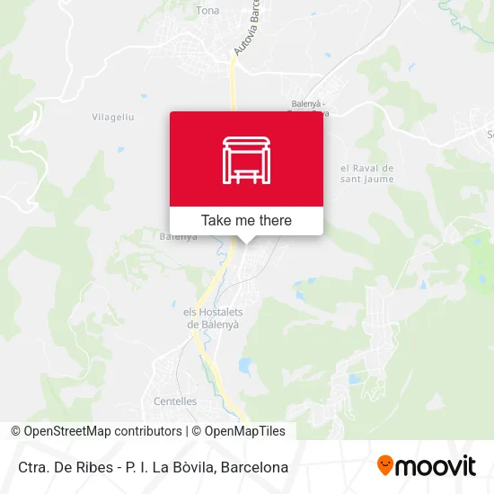 mapa Ctra. De Ribes - P. I. La Bòvila
