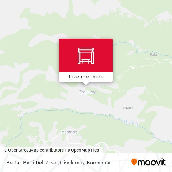 Berta - Barri Del Roser, Gisclareny map