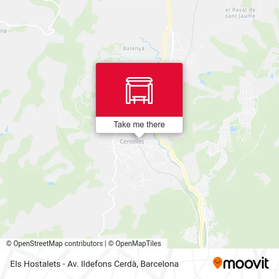 Els Hostalets - Av. Ildefons Cerdà map