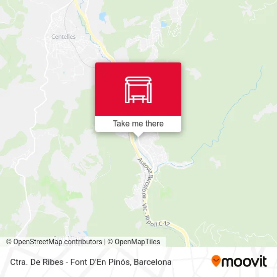 Ctra. De Ribes - Font D'En Pinós map