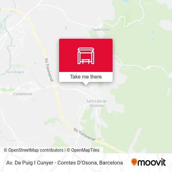 mapa Av. De Puig I Cunyer - Comtes D'Osona