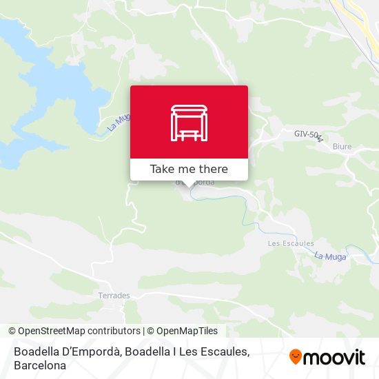 Boadella D’Empordà, Boadella I Les Escaules map