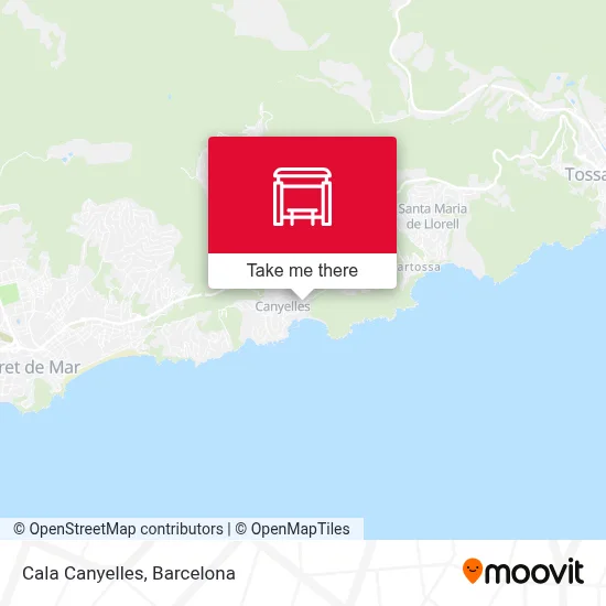 Cala Canyelles map
