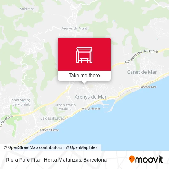 Riera Pare Fita - Horta Matanzas map