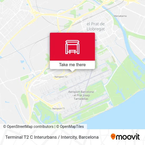 Terminal T2 C Interurbans / Intercity map