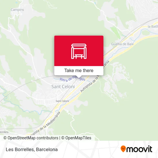 Les Borrelles map