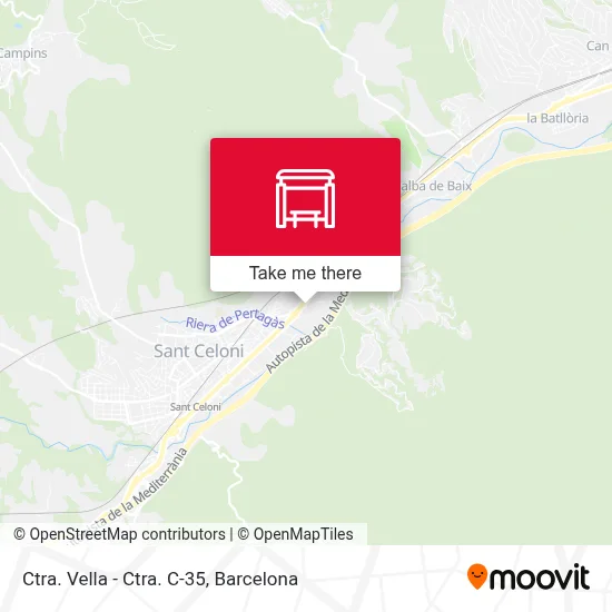 Ctra. Vella - Ctra. C-35 map