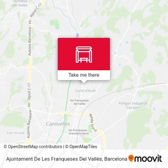 Ajuntament De Les Franqueses Del Vallès map