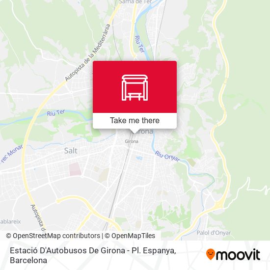 Estació D'Autobusos De Girona - Pl. Espanya map