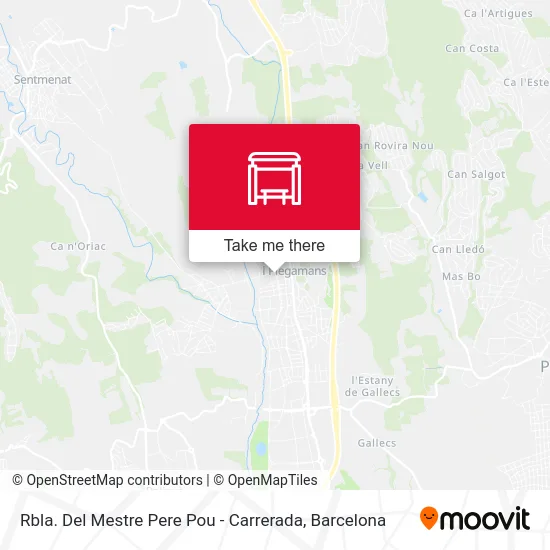 Rbla. Del Mestre Pere Pou - Carrerada map