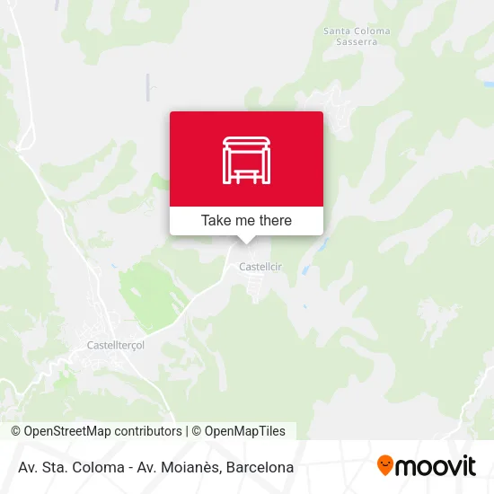 mapa Av. Sta. Coloma - Av. Moianès