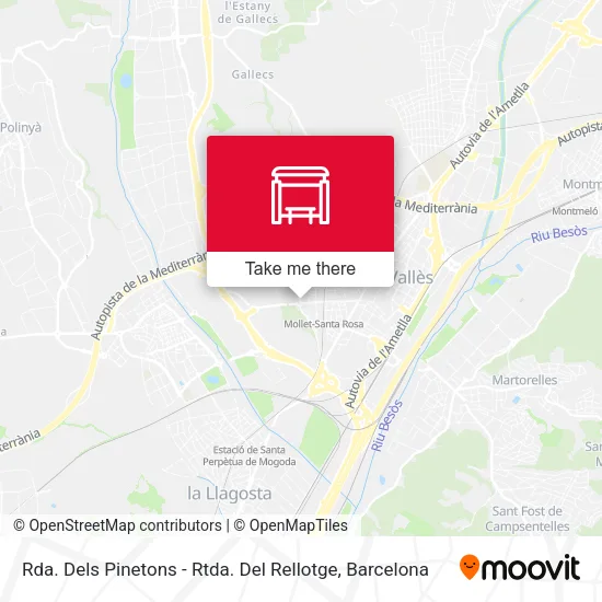 mapa Rda. Dels Pinetons - Rtda. Del Rellotge