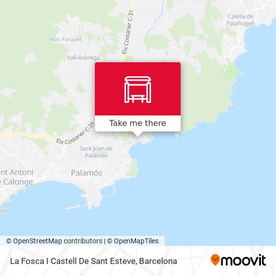La Fosca I Castell De Sant Esteve map