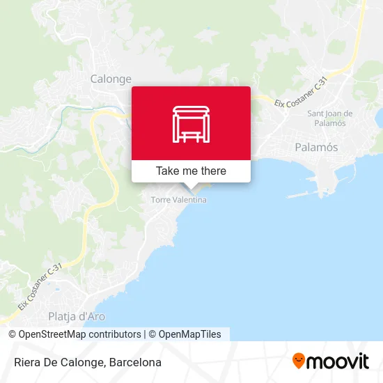 mapa Riera De Calonge