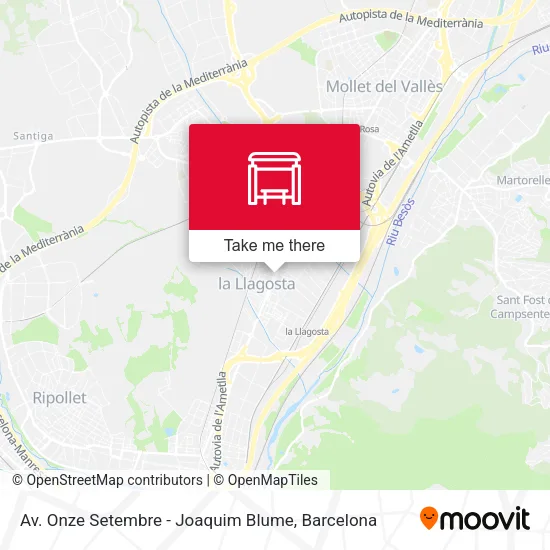 Av. Onze Setembre - Joaquim Blume map
