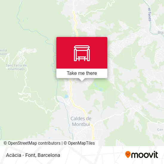 Acàcia - Font map