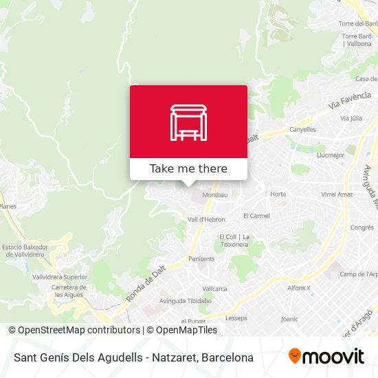 Sant Genís Dels Agudells - Natzaret map
