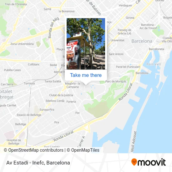 Av Estadi - Inefc map