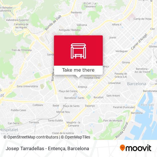 Josep Tarradellas - Entença map