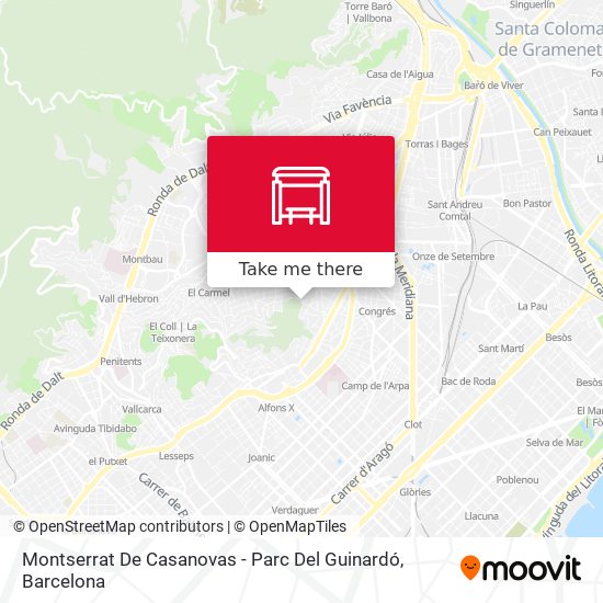 Montserrat De Casanovas - Parc Del Guinardó map