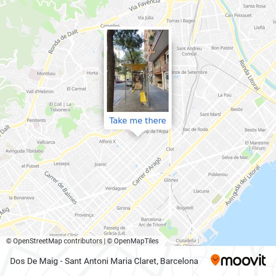 Dos De Maig - Sant Antoni Maria Claret map