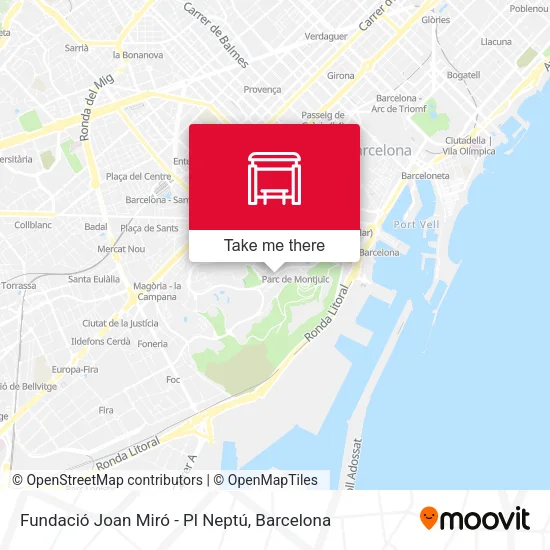 Fundació Joan Miró - Pl Neptú map