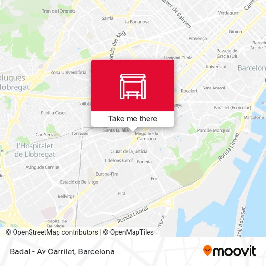mapa Badal - Av Carrilet