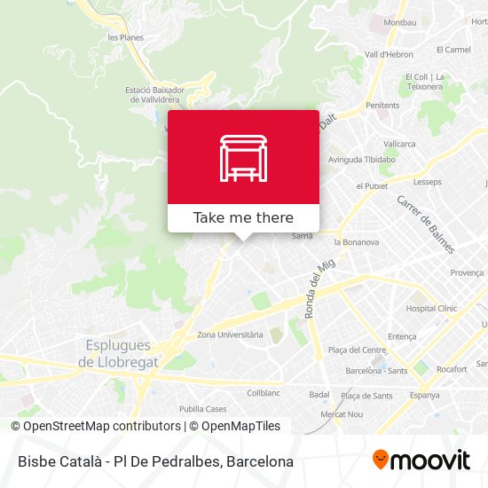Bisbe Català - Pl De Pedralbes map