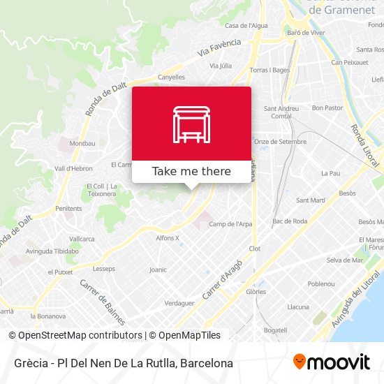 Grècia - Pl Del Nen De La Rutlla map
