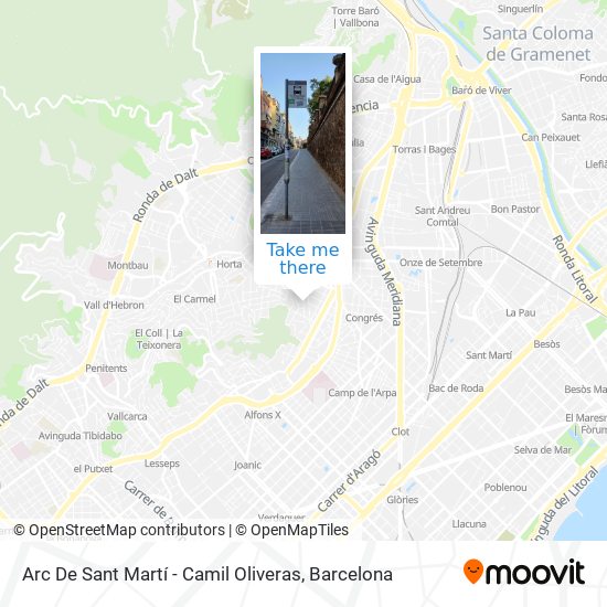 Arc De Sant Martí - Camil Oliveras map
