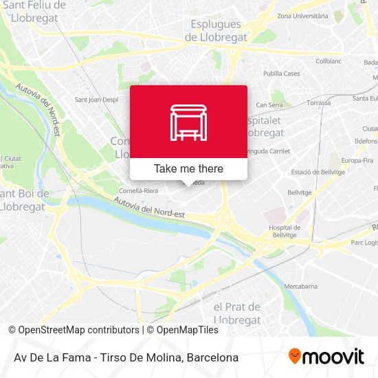 Av De La Fama - Tirso De Molina map