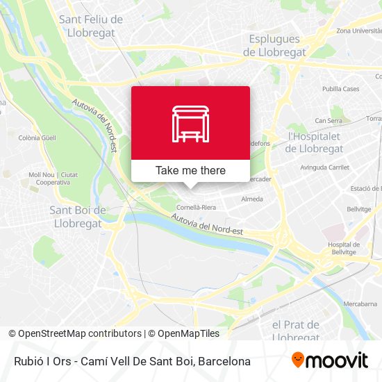Rubió I Ors - Camí Vell De Sant Boi map