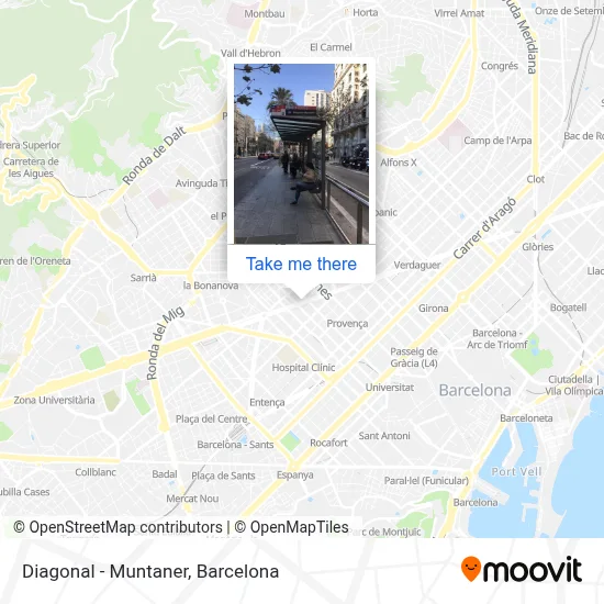 Diagonal - Muntaner map