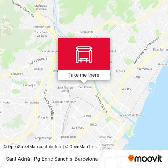 mapa Sant Adrià - Pg Enric Sanchis